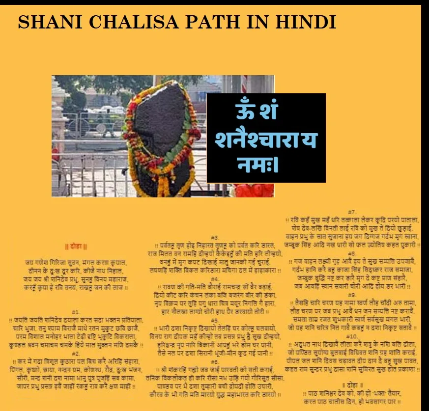 शनि चालीसा हिंदी SHANI CHALISA HINDI LYRICS DOWNLOADABLE IMAGE