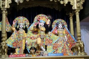 temple of hare krishna, with radha and balram, vrindavan where you should chant hare krishna hare krishna to please Krishna