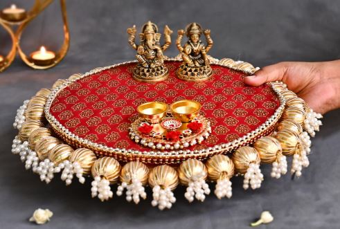 DecorTwist Handcrafted pooja thali